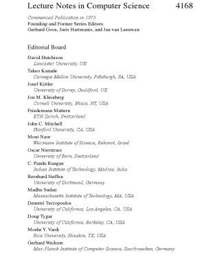 خرید و دانلود نسخه کامل کتاب Algorithms – ESA 2006: 14th Annual European Symposium, Zurich, Switzerland, September 11-13, 2006. Proceedings