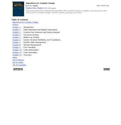خرید و دانلود نسخه کامل کتاب Algorithms for compiler design