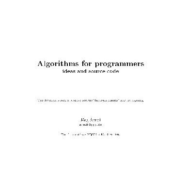 خرید و دانلود نسخه کامل کتاب Algorithms for programmers ideas and source code