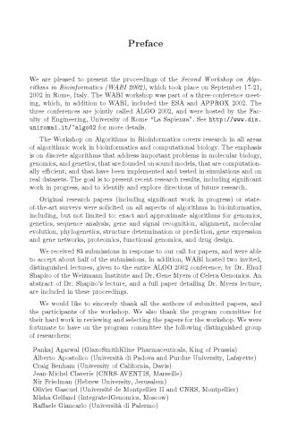 خرید و دانلود نسخه کامل کتاب Algorithms in Bioinformatics: Second International Workshop, WABI 2002 Rome, Italy, September 17–21, 2002 Proceedings_68658bc4d2b0b.jpeg خرید و دانلود نسخه کامل کتاب Algorithms in Bioinformatics: Second International Workshop, WABI 2002 Rome, Italy, September 17–21, 2002 Proceedings