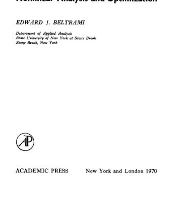 خرید و دانلود نسخه کامل کتاب An Algorithmic Approach to Nonlinear Analysis and Optimization