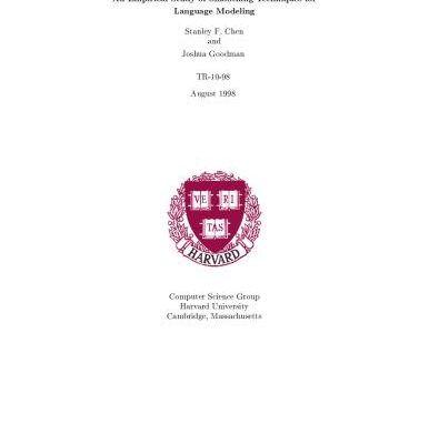 خرید و دانلود نسخه کامل کتاب An Empirical Study of Smoothing Techniques for Language Modeling