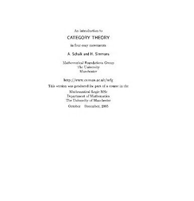 خرید و دانلود نسخه کامل کتاب An Introduction To Category Theory In Four Easy Movements