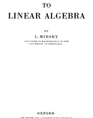 خرید و دانلود نسخه کامل کتاب An introduction to linear algebra