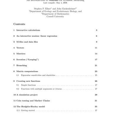 خرید و دانلود نسخه کامل کتاب An introduction to Matlab for dynamic modeling
