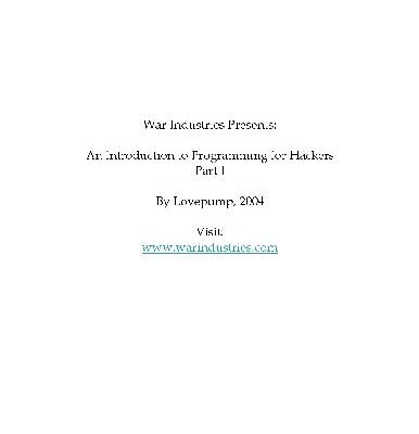 خرید و دانلود نسخه کامل کتاب An Introduction to Programming for Hackers