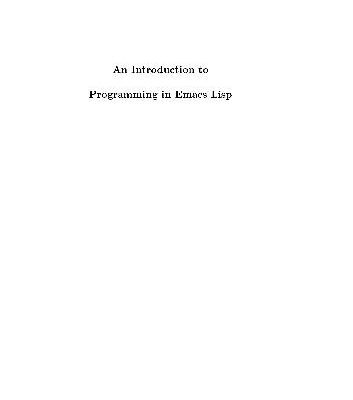 خرید و دانلود نسخه کامل کتاب An introduction to programming in emacs lisp