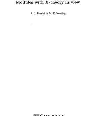 خرید و دانلود نسخه کامل کتاب An Introduction to Rings and Modules with K.-theory in view