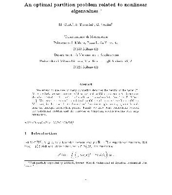 خرید و دانلود نسخه کامل کتاب An optimal partition problem related to nonlinear eigenvalues