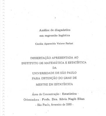 خرید و دانلود نسخه کامل کتاب Análise de diagnóstico em regressão logística