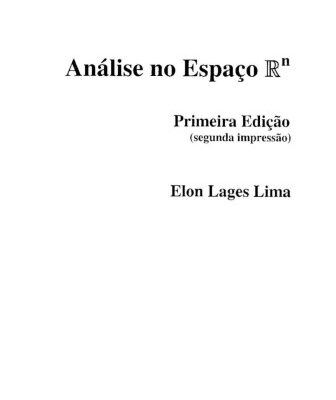 خرید و دانلود نسخه کامل کتاب Análise no Espaço Rn