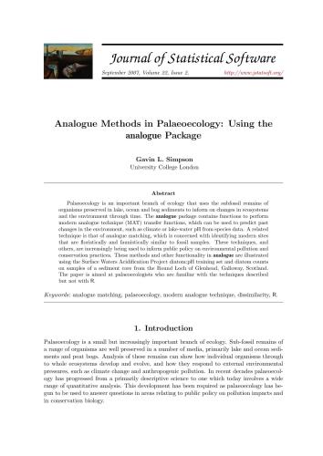 خرید و دانلود نسخه کامل کتاب Analogue Methods in Palaeoecology: Using the analogue Package_6879526492746.jpeg خرید و دانلود نسخه کامل کتاب Analogue Methods in Palaeoecology: Using the analogue Package