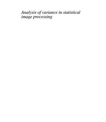 خرید و دانلود نسخه کامل کتاب Analysis of Variance in Statistical Image Processing
