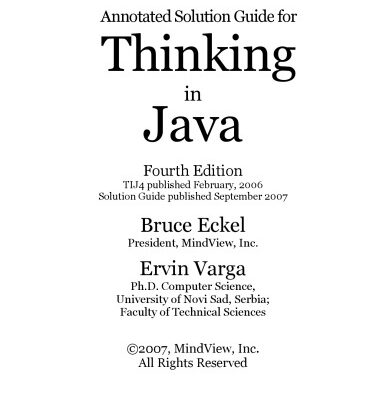 خرید و دانلود نسخه کامل کتاب Annotated Solution Guide for Thinking in Java Fourth Edition