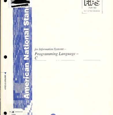 خرید و دانلود نسخه کامل کتاب ANSI X3.159-1989 – C89 – Information technology — Programming languages — C