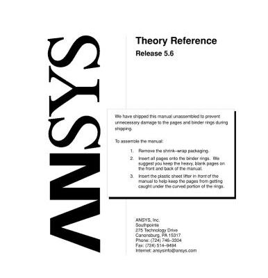 خرید و دانلود نسخه کامل کتاب Ansys: Theory Reference, release 5.6