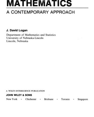 خرید و دانلود نسخه کامل کتاب Applied Mathematics: A Contemporary Approach