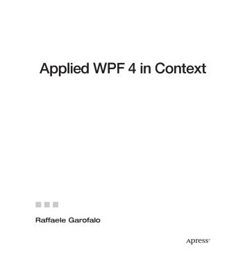 خرید و دانلود نسخه کامل کتاب Applied WPF 4 in Context