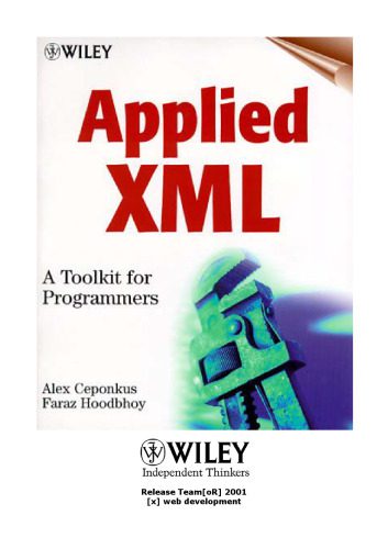 خرید و دانلود نسخه کامل کتاب Applied XML: a toolkit for programmers_6865145dedc7f.jpeg خرید و دانلود نسخه کامل کتاب Applied XML: a toolkit for programmers