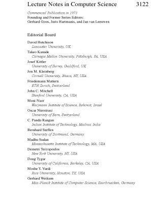 خرید و دانلود نسخه کامل کتاب Approximation, Randomization, and Combinatorial Optimization. Algorithms and Techniques: 7th International Workshop on Approximation Algorithms for Combinatorial Optimization Problems, APPROX 2004, and 8th International Workshop on Randomization and Computation, RANDOM 2004, Cambridge, MA, USA, August 22-24, 2004. Proceedings
