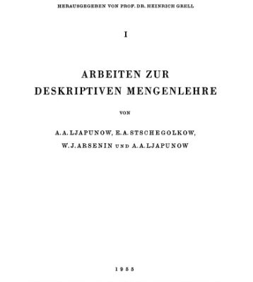 خرید و دانلود نسخه کامل کتاب Arbeiten zur deskriptiven Mengenlehre (Mathematische Forschungsberichte, 1)