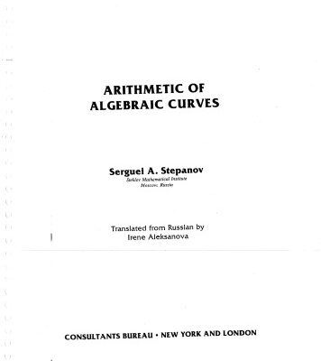 خرید و دانلود نسخه کامل کتاب Arithmetic of Algebraic Curves (Monographs in Contemporary Mathematics)