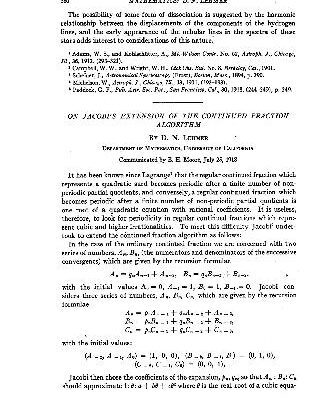 خرید و دانلود نسخه کامل کتاب [Article] On Jacobis Extension of the Continued Fraction Algorithm