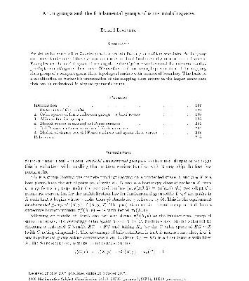 خرید و دانلود نسخه کامل کتاب Artin groups and the fundamental groups of some moduli spaces