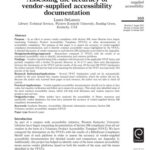خرید و دانلود نسخه کامل کتاب Assessing the accuracy of vendor-supplied accessibility documentation