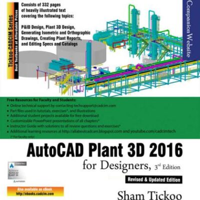 خرید و دانلود نسخه کامل کتاب AutoCAD Plant 3D 2016 for Designers
