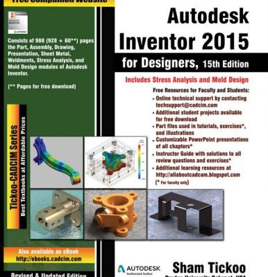 خرید و دانلود نسخه کامل کتاب Autodesk Inventor 2015 for Designers