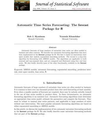 خرید و دانلود نسخه کامل کتاب Automatic Time Series Forecasting: The forecast Package for R + Code