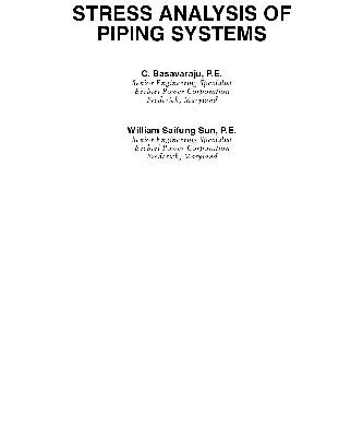 خرید و دانلود نسخه کامل کتاب B04 STRESS ANALYSIS OF PIPING SYSTEMS