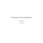 خرید و دانلود نسخه کامل کتاب BAI Preparatory Course in Mathematics