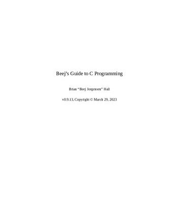 خرید و دانلود نسخه کامل کتاب Beej’s Guide to C Programming