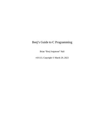 خرید و دانلود نسخه کامل کتاب Beej’s Guide to C Programming