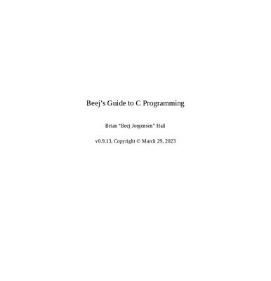 خرید و دانلود نسخه کامل کتاب Beej’s Guide to C Programming