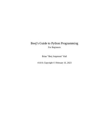 خرید و دانلود نسخه کامل کتاب Beej’s Guide to Python Programming: For Beginners