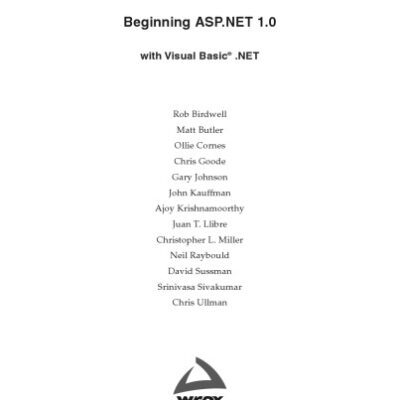 خرید و دانلود نسخه کامل کتاب Beginning ASP.NET 1.0 with Visual Basic.NET