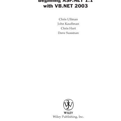 خرید و دانلود نسخه کامل کتاب Beginning ASP.NET 1.1 with VB.NET 2003