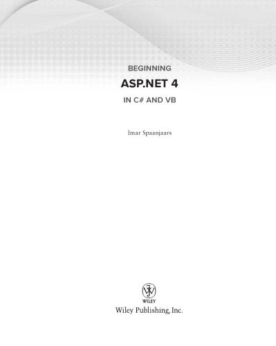خرید و دانلود نسخه کامل کتاب Beginning ASP.NET 4 in C# and VB