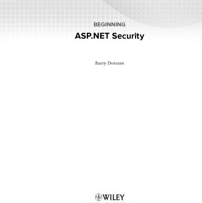 خرید و دانلود نسخه کامل کتاب Beginning ASP.NET security