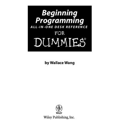 خرید و دانلود نسخه کامل کتاب Beginning Programming All-In-One Desk Reference for Dummies