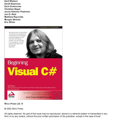خرید و دانلود نسخه کامل کتاب Beginning Visual C#