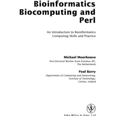 خرید و دانلود نسخه کامل کتاب Bioinformatics, Biocomputing and Perl: An Introduction
