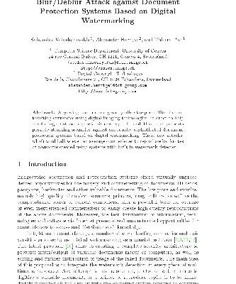 خرید و دانلود نسخه کامل کتاب Blur-Deblur Attack against Document Protection Systems Based on Digital Watermarking