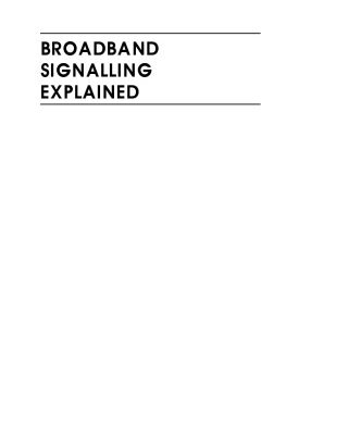 خرید و دانلود نسخه کامل کتاب Broadband Signalling Explained