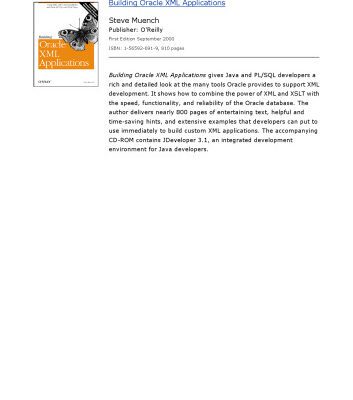 خرید و دانلود نسخه کامل کتاب Building Oracle XML Applications