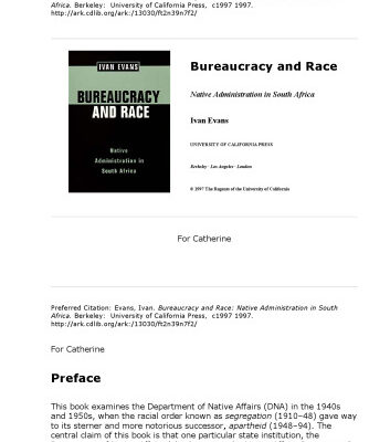 خرید و دانلود نسخه کامل کتاب Bureaucracy and Race: Native Administration in South Africa (Perspectives on Southern Africa)