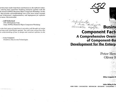 خرید و دانلود نسخه کامل کتاب Business Components Factory: A Comprehensive Overview of Component-Based Development for the Enterprise